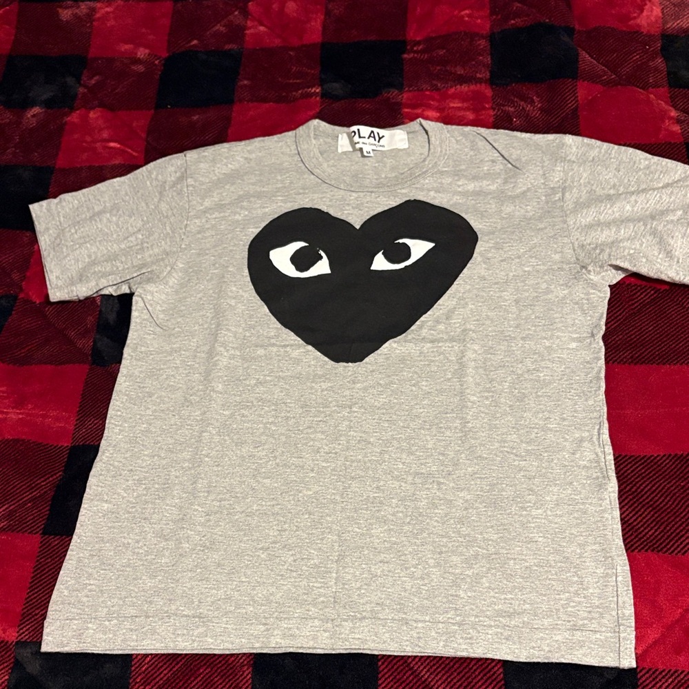 Comme des Garcons PLAY Gray Heart Tee